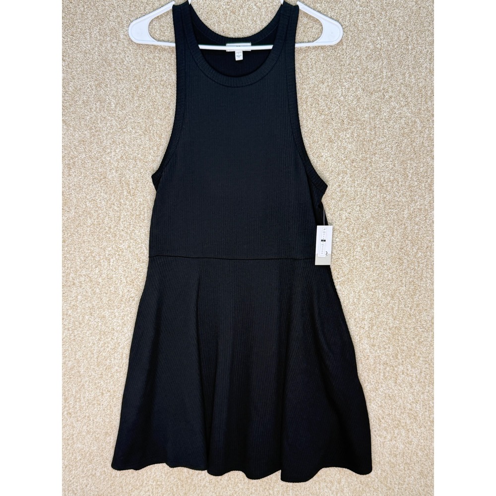 NWT large BP dress‎ pockets black ribbed dress Nordstrom stretchy minimalist